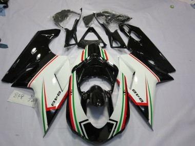 07-14 Schwarz Dreifach Ducati 848 1098 1198 Motorrad Verkleidung