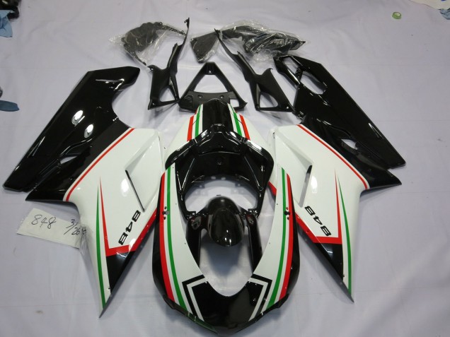07-14 Schwarz Dreifach Ducati 848 1098 1198 Motorrad Verkleidung 07-14 Schwarz Dreifach Ducati 848 1098 1198 Motorrad Verkleidung