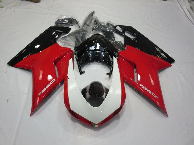 07-14 Schwarz Rot & Weiß 99 Ducati 848 1098 1198 Motorrad Verkleidung 07-14 Schwarz Rot & Weiß 99 Ducati 848 1098 1198 Motorrad Verkleidung