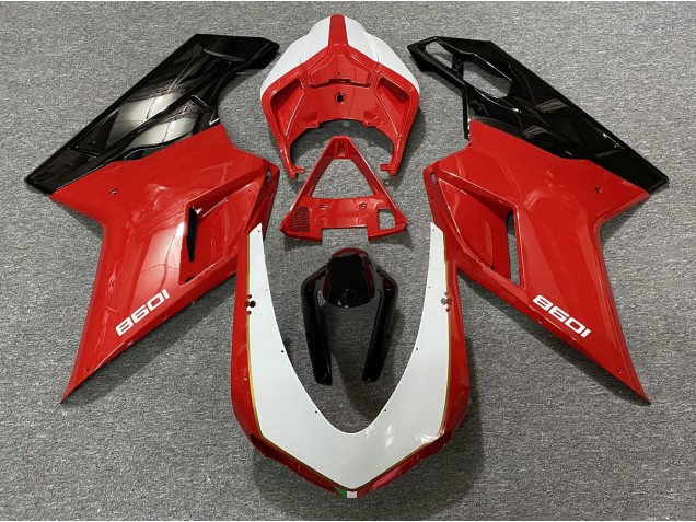07-14 Schwarz Silber Ducati 848 1098 1198 Motorrad Verkleidung 07-14 Schwarz Silber Ducati 848 1098 1198 Motorrad Verkleidung