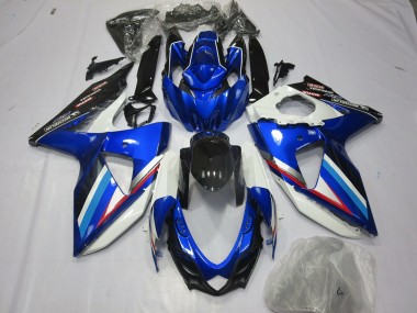 08-10 Blauweiß & Rot GSXR 600-750 Motorrad Verkleidung