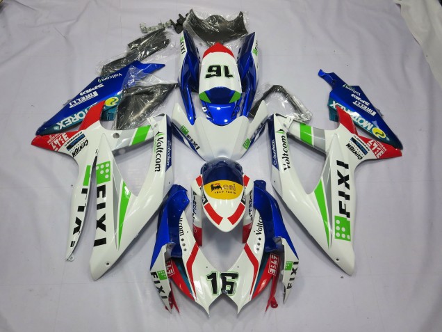 08-10 Fixi Blau GSXR 600-750 Motorrad Verkleidung 08-10 Fixi Blau GSXR 600-750 Motorrad Verkleidung