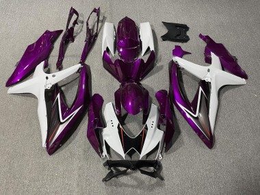 08-10 Glanz Lila & Weiß GSXR 600-750 Motorrad Verkleidung