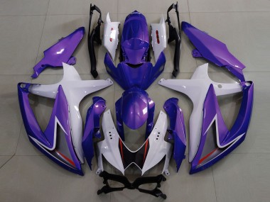08-10 Glanz Lila & Weiß GSXR 600-750 Motorrad Verkleidung
