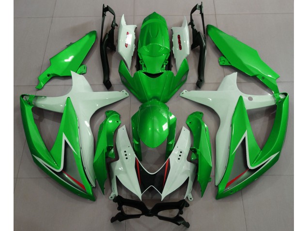 08-10 Glänzend Grün & Weiß GSXR 600-750 Motorrad Verkleidung 08-10 Glänzend Grün & Weiß GSXR 600-750 Motorrad Verkleidung