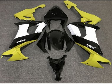 08-10 Glänzendes Gelb Schwarz & Weiß ZX10R Motorrad Verkleidung