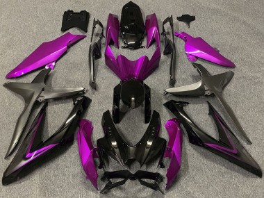 08-10 Glanzrosa & Grün R GSXR 600-750 Motorrad Verkleidung