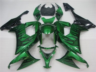08-10 Grün Flamme ZX10R Motorrad Verkleidung