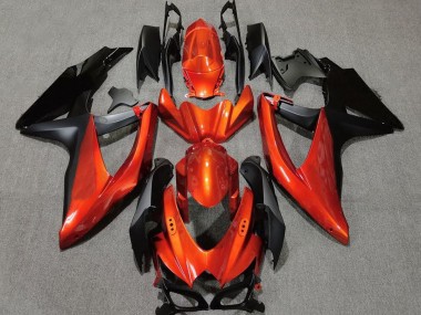 08-10 Kräftiges Orange In Schwarz GSXR 600-750 Motorrad Verkleidung