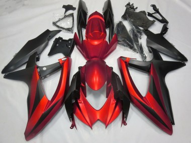 08-10 Matt Rot GSXR 600-750 Motorrad Verkleidung