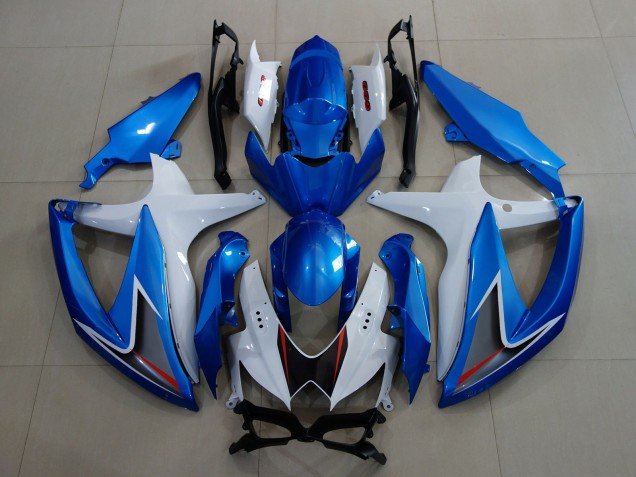 08-10 Metallic Blau & Weiß GSXR 600-750 Motorrad Verkleidung 08-10 Metallic Blau & Weiß GSXR 600-750 Motorrad Verkleidung