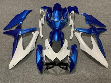 08-10 Perlblau & Weiß GSXR 600-750 Motorrad Verkleidung