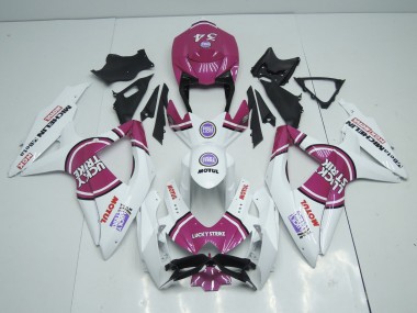 08-10 Pink Lucky Strike GSXR 600-750 Motorrad Verkleidung