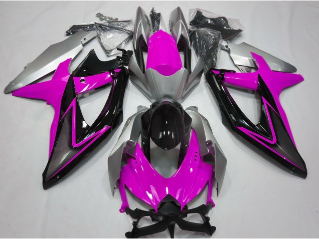 08-10 Rosa & Silber GSXR 600-750 Motorrad Verkleidung