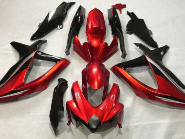 08-10 Rot Glänzend GSXR 600-750 Motorrad Verkleidung