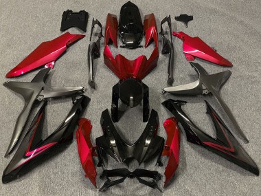 08-10 Rot Glänzend & Grün R GSXR 600-750 Motorrad Verkleidung