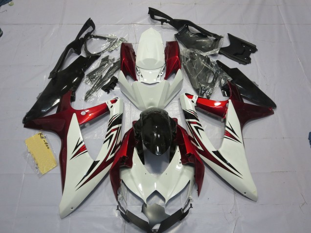 08-10 Rot Weiß Schwarz GSXR 600-750 Motorrad Verkleidung 08-10 Rot Weiß Schwarz GSXR 600-750 Motorrad Verkleidung