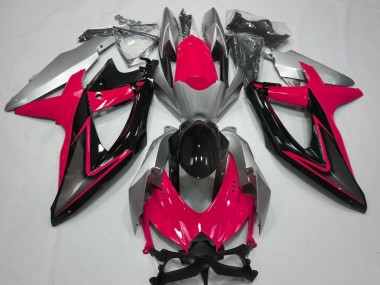 08-10 Rot & Silber GSXR 600-750 Motorrad Verkleidung