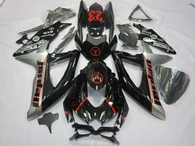 08-10 Schwarz Grau Jordan GSXR 600-750 Motorrad Verkleidung 08-10 Schwarz Grau Jordan GSXR 600-750 Motorrad Verkleidung