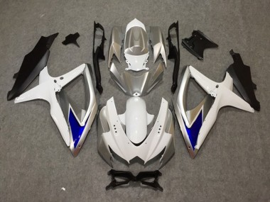 08-10 Silber Weiß Blau GSXR 600-750 Motorrad Verkleidung
