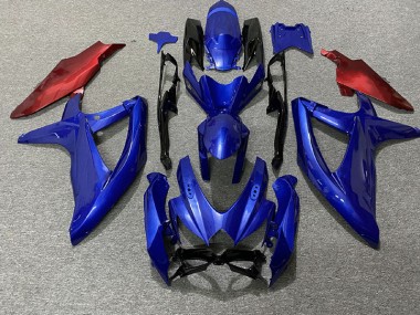 08-10 Tiefes Blau & Rot GSXR 600-750 Motorrad Verkleidung