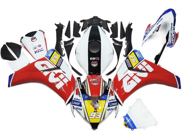08-11 93 Nummer Weiß & Rot CBR1000RR Motorrad Verkleidung