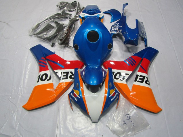 08-11 Blau Repsol & Rot CBR1000RR Motorrad Verkleidung