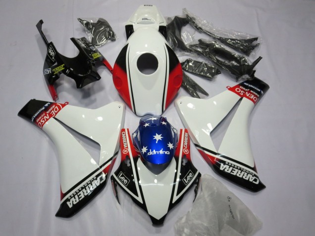 08-11 Weiß Carrera CBR1000RR Motorrad Verkleidung