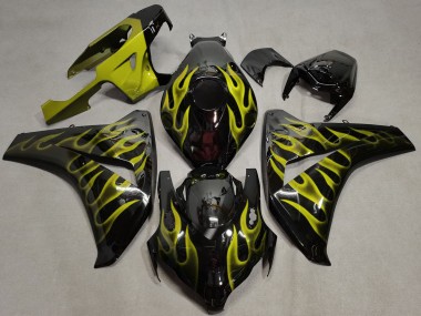 08-11 Gelb Flamme CBR1000RR Motorrad Verkleidung