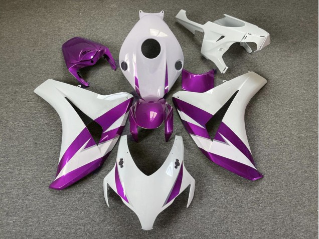 08-11 Glänzend Weiß & Lila Trimmen CBR1000RR Motorrad Verkleidung 08-11 Glänzend Weiß & Lila Trimmen CBR1000RR Motorrad Verkleidung