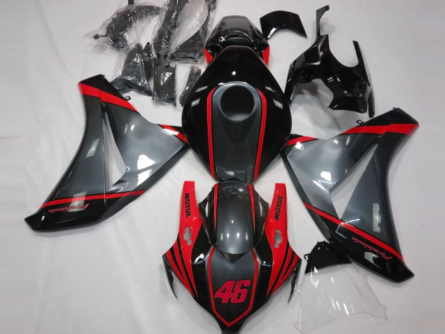 08-11 Grau Motul & Rot CBR1000RR Motorrad Verkleidung 08-11 Grau Motul & Rot CBR1000RR Motorrad Verkleidung