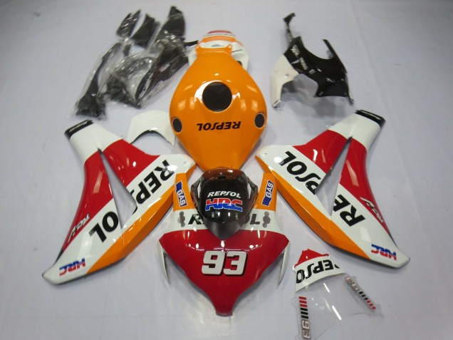 08-11 Hellorange Repsol 93 CBR1000RR Motorrad Verkleidung