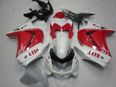 08-12 Beet Rot & Weiß Ninja 250 Motorrad Verkleidung