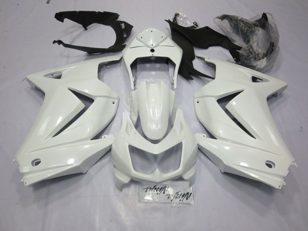 08-12 Glänzend Weiß Ninja 250 Motorrad Verkleidung
