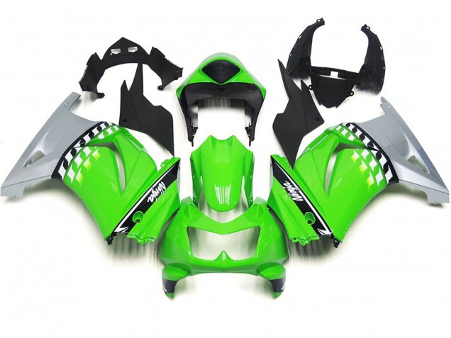 08-12 Grün & Schwarz Ninja 250 Motorrad Verkleidung