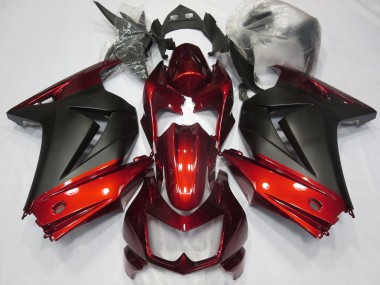 08-12 Rot & Matt Schwarz Ninja 250 Motorrad Verkleidung