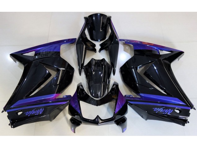 08-12 Schwarz Glänzend & Blau Ninja 250 Motorrad Verkleidung 08-12 Schwarz Glänzend & Blau Ninja 250 Motorrad Verkleidung