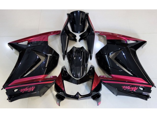 08-12 Schwarz Glänzend & Rot Ninja 250 Motorrad Verkleidung