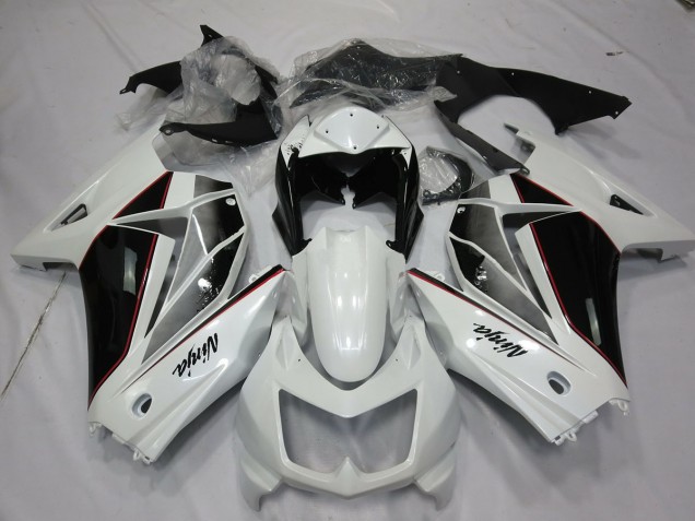 08-12 Weiß & Schwarz Ninja 250 Motorrad Verkleidung