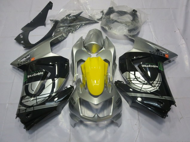 08-12 Silber & Schwarz Ninja 250 Motorrad Verkleidung