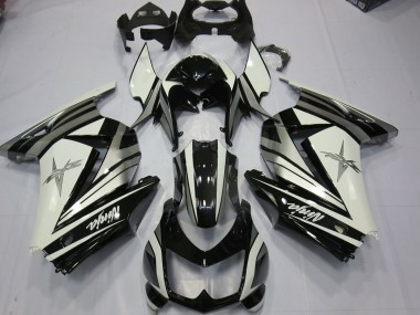 08-12 Weiß-Silberner Stern Ninja 250 Motorrad Verkleidung