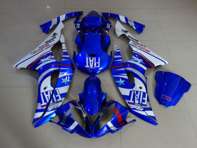 08-16 Blau Glänzend Fiat R6 Motorrad Verkleidung 08-16 Blau Glänzend Fiat R6 Motorrad Verkleidung