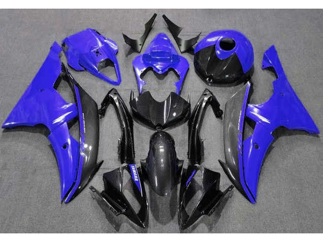 08-16 Blau Glänzend & Kohlefaser R6 Motorrad Verkleidung 08-16 Blau Glänzend & Kohlefaser R6 Motorrad Verkleidung
