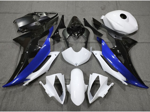 08-16 Custom Blau Schwarz & Weiß R6 Motorrad Verkleidung 08-16 Custom Blau Schwarz & Weiß R6 Motorrad Verkleidung