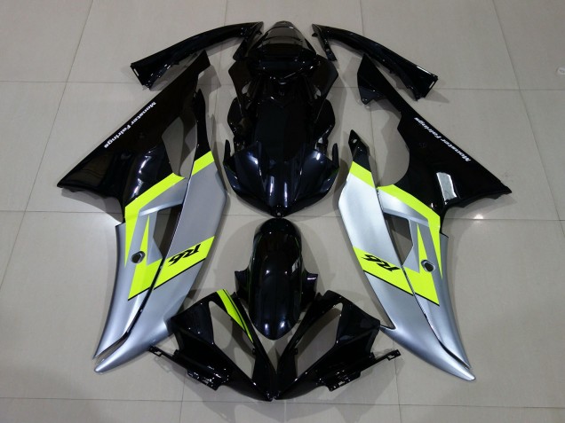 08-16 Glänzendes Schwarz & Silber R6 Motorrad Verkleidung 08-16 Glänzendes Schwarz & Silber R6 Motorrad Verkleidung