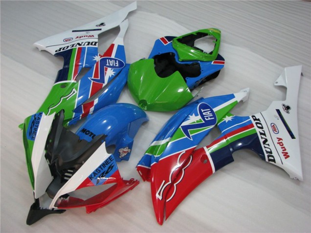 08-16 Grün Fiat R6 Motorrad Verkleidung 08-16 Grün Fiat R6 Motorrad Verkleidung
