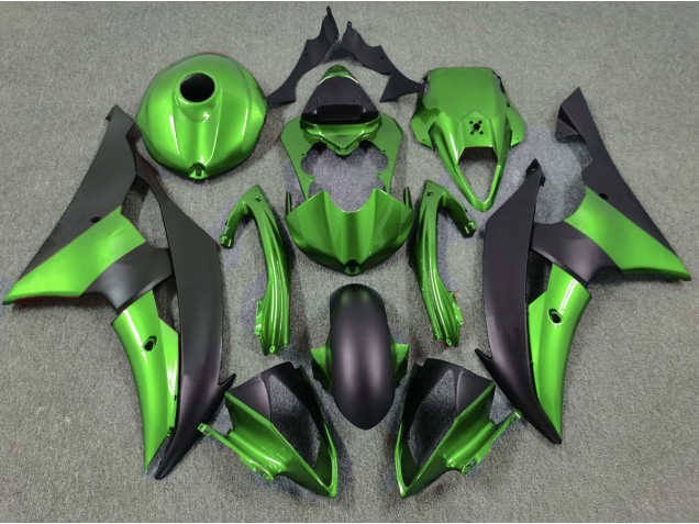 08-16 Grün & Matt Schwarz R6 Motorrad Verkleidung 08-16 Grün & Matt Schwarz R6 Motorrad Verkleidung