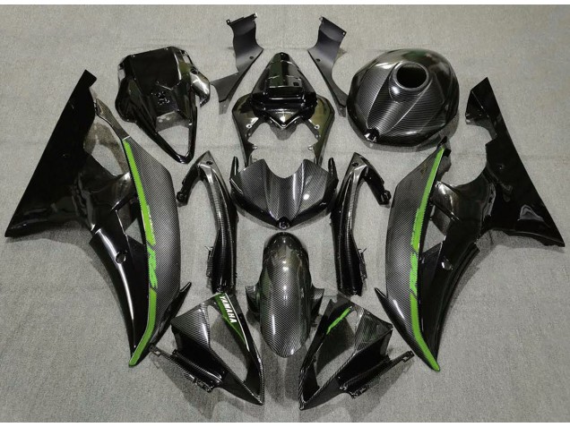 08-16 Kohlefaser & Grün R6 Motorrad Verkleidung 08-16 Kohlefaser & Grün R6 Motorrad Verkleidung
