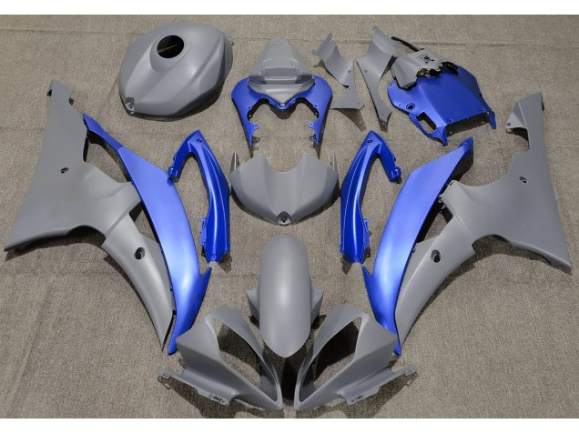 08-16 Matt Grau & Blau R6 Motorrad Verkleidung 08-16 Matt Grau & Blau R6 Motorrad Verkleidung
