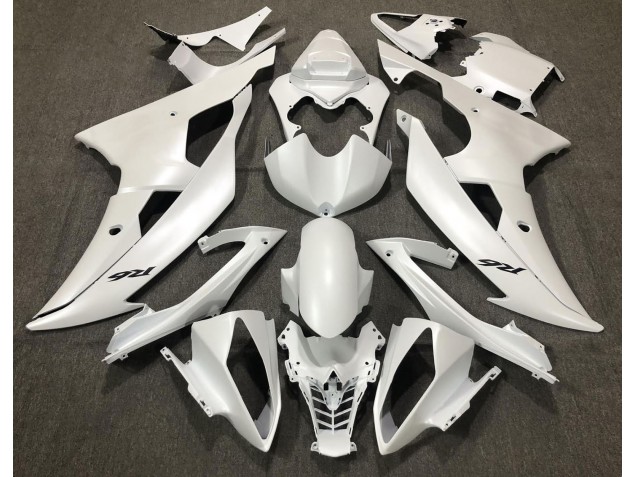 08-16 Matt Weiß R6 Motorrad Verkleidung 08-16 Matt Weiß R6 Motorrad Verkleidung